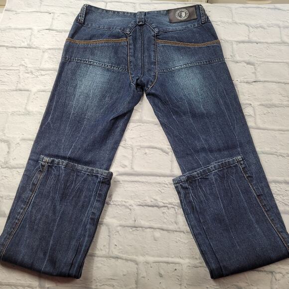 Wild Wolf Yelang Chinese Dark Wash Midrise Straight Leg Jeans size 27 - Picture 8 of 13